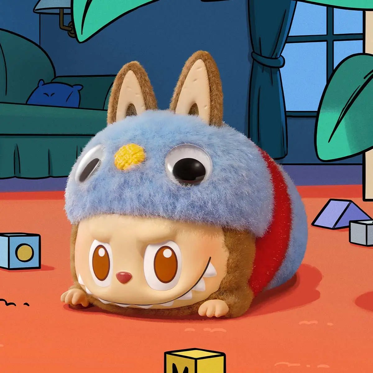 Pop Mart blind box Monsters 1AM teal horned vinyl designer toy - Overrated Korean Beauty & More