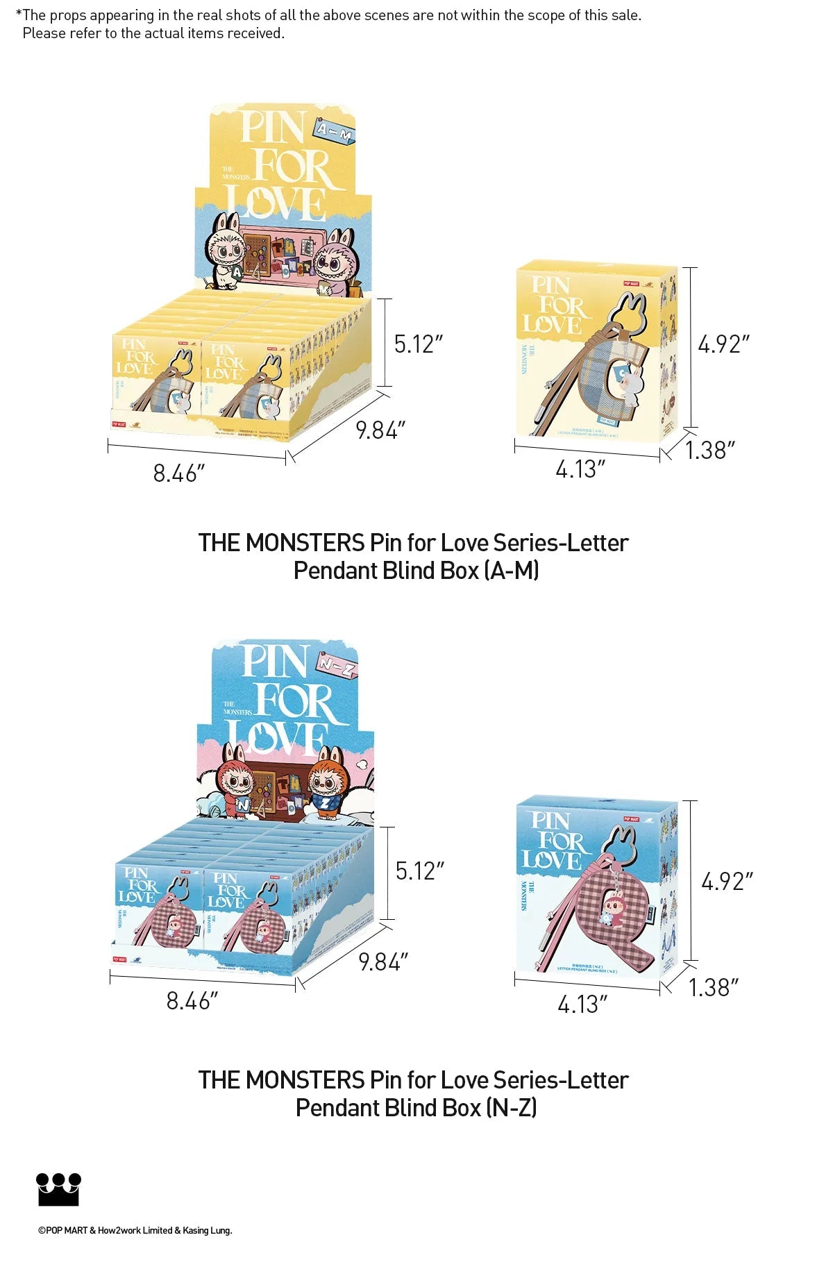 Pop Mart The Monsters Labubu Pin for Love Series - Letter Pendant Blind Box - OVERRATED