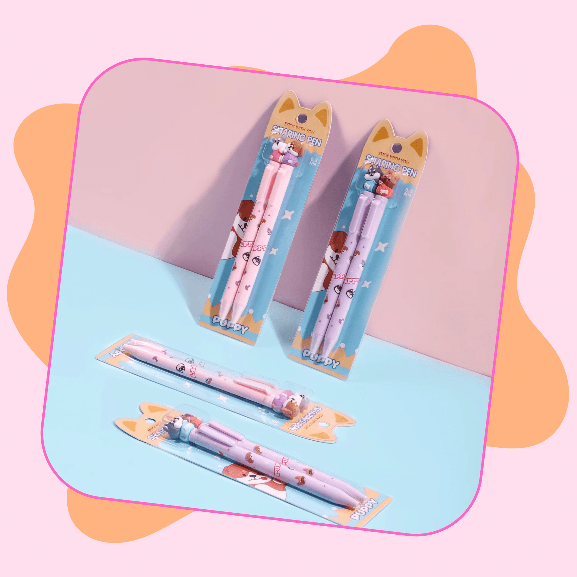 🐶 Puppy Besties Sharing Gel Pen Set - OVERRATED