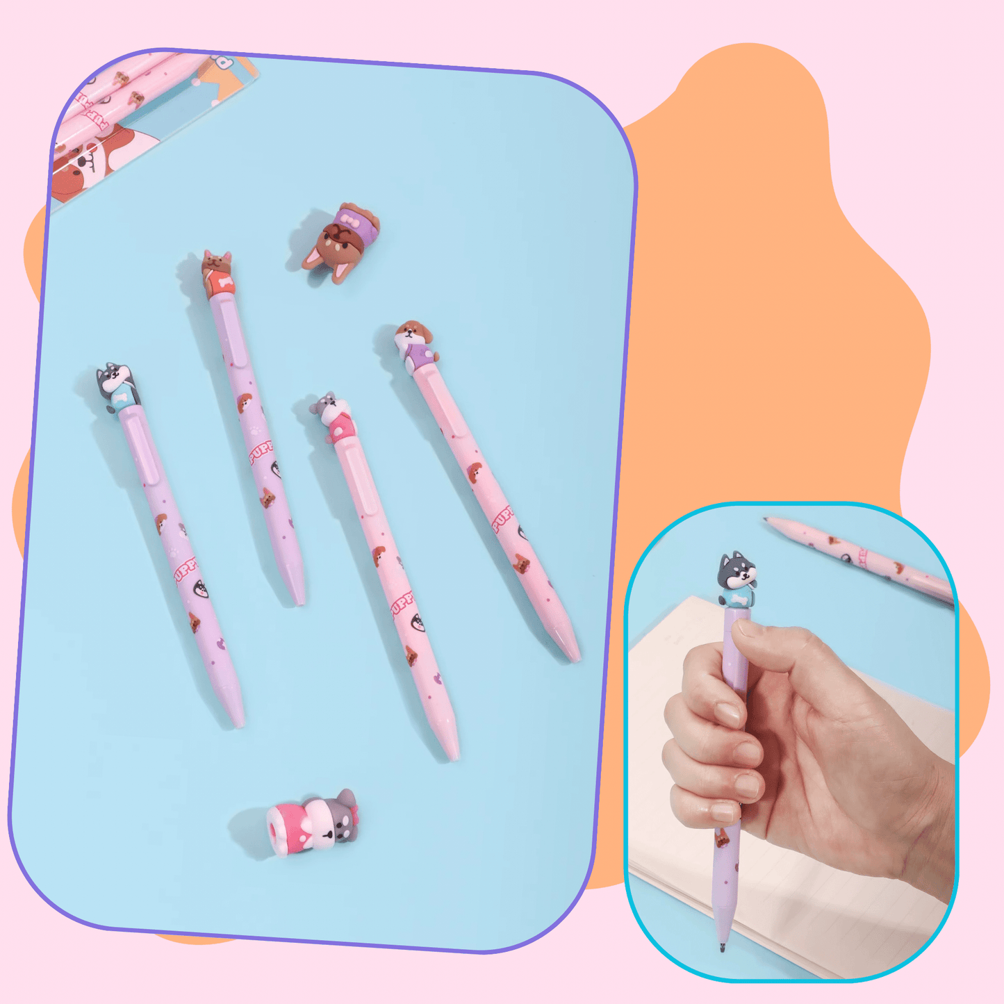 🐶 Puppy Besties Sharing Gel Pen Set - OVERRATED