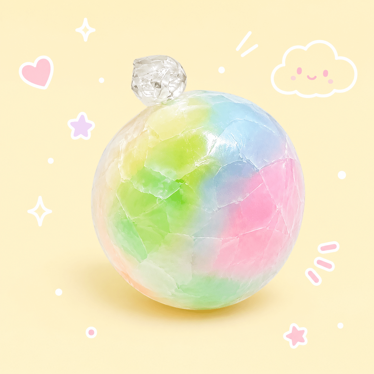 Rainbow ASMR Crackle Squishy Ball - OVERRATED
