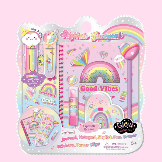 Rainbow Good Vibes Journal Stationery Set - OVERRATED