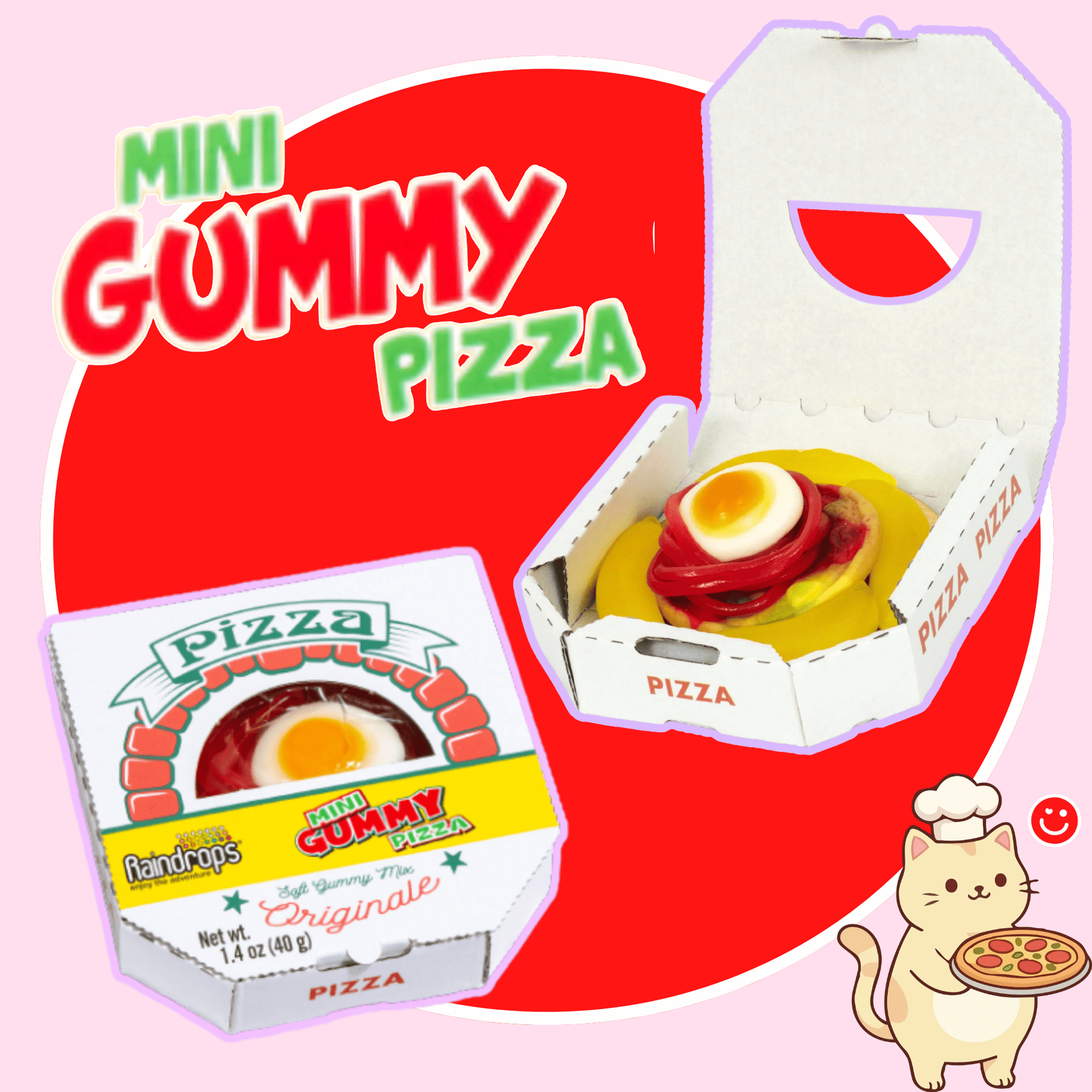 kawaii candy snacks raindrops mini gummi pizza novelty candy - Overrated Korean Beauty & More