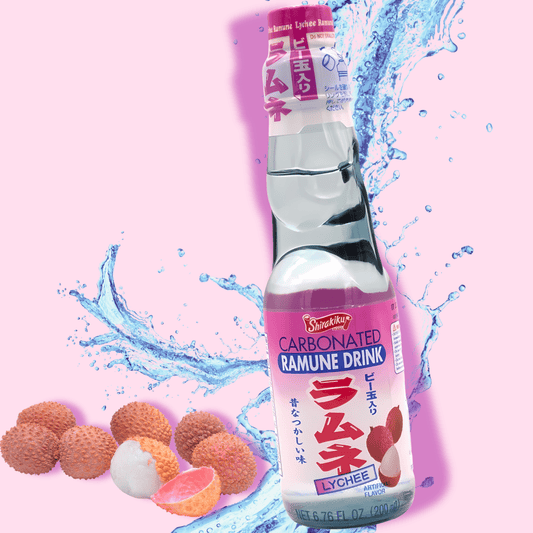 Ramune Lychee, 6.76oz Glass Bottle - OVERRATED