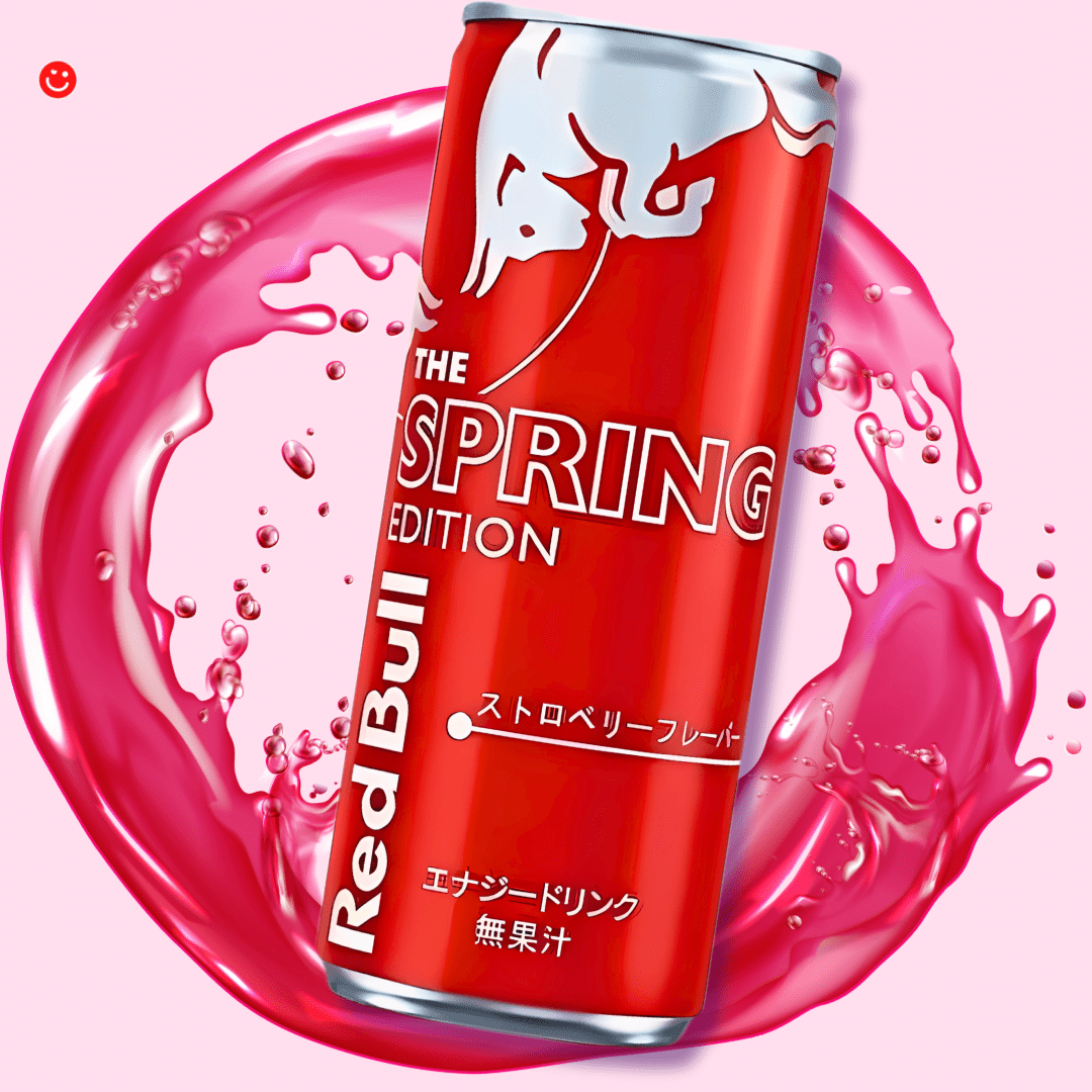 Red Bull Japan Exclusive Spring Edition Sweet & Sour Strawberry ストロベリーフレーバー Energy Drink - OVERRATED