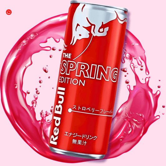 Red Bull Japan Exclusive Spring Edition Sweet & Sour Strawberry ストロベリーフレーバー Energy Drink - OVERRATED