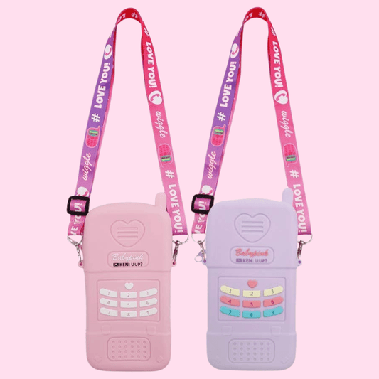 Retro Cell Phone Silicone Zippered Strap Crossbody Bag - OVERRATED