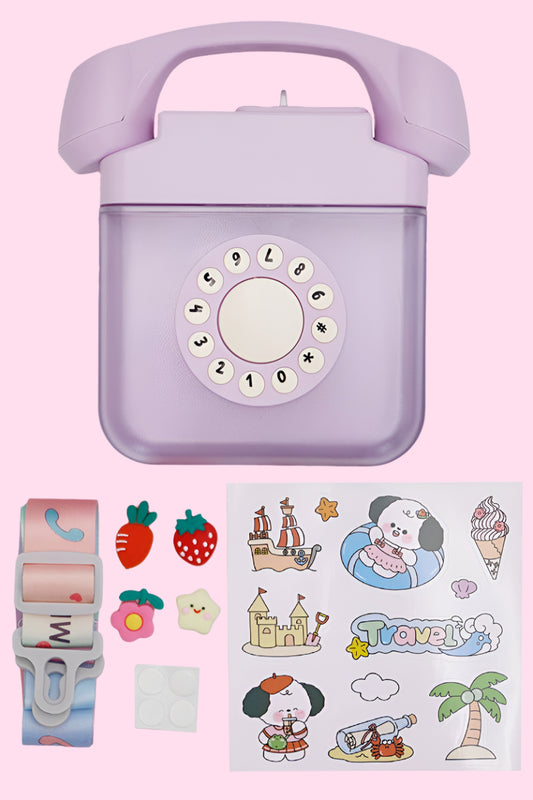 Retro Telephone Sippy Straw Travel Water Cup - OVERRATED