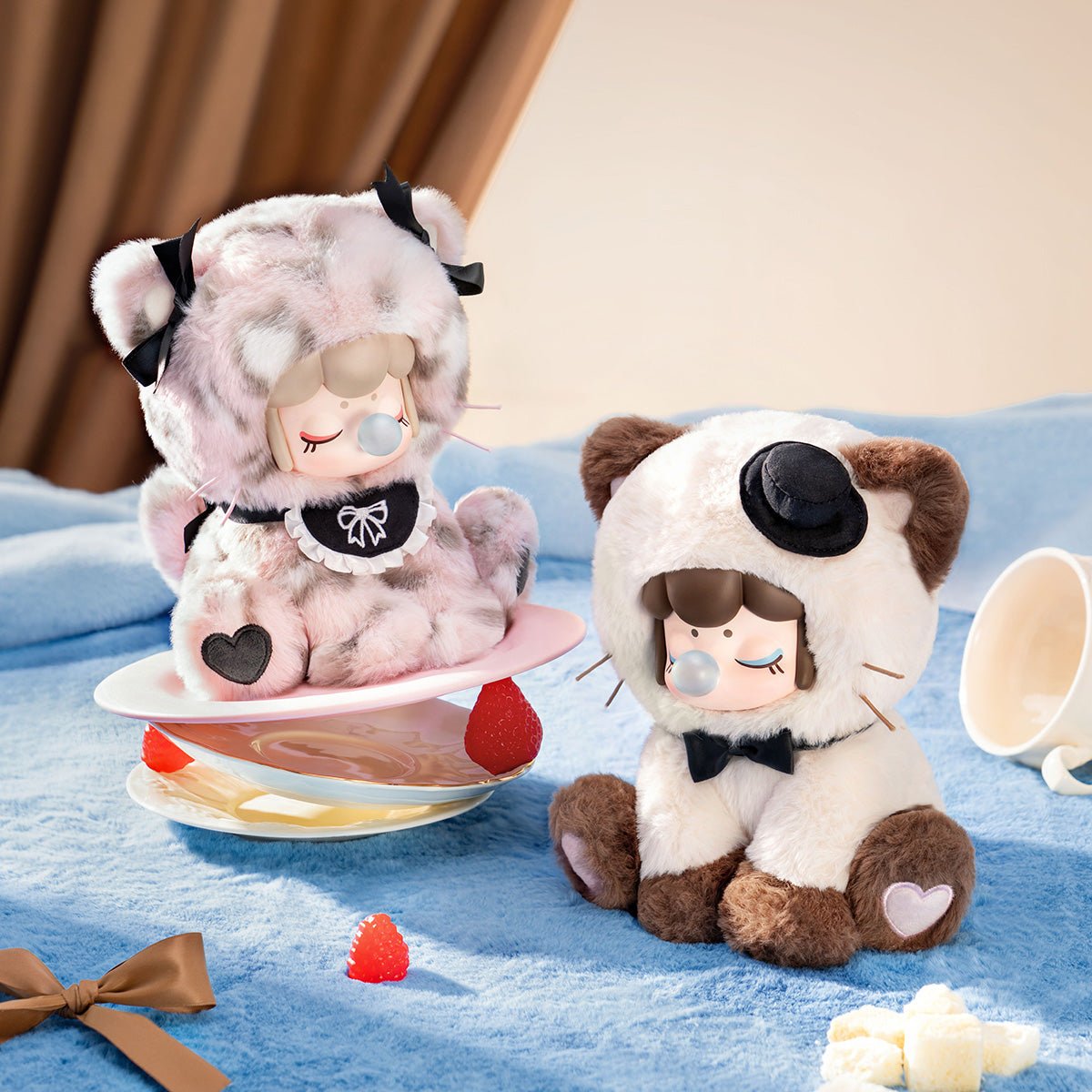 Rolife Nanci plush blind box Tea Time Kitties plush doll closeup - Overrated Korean Beauty & More