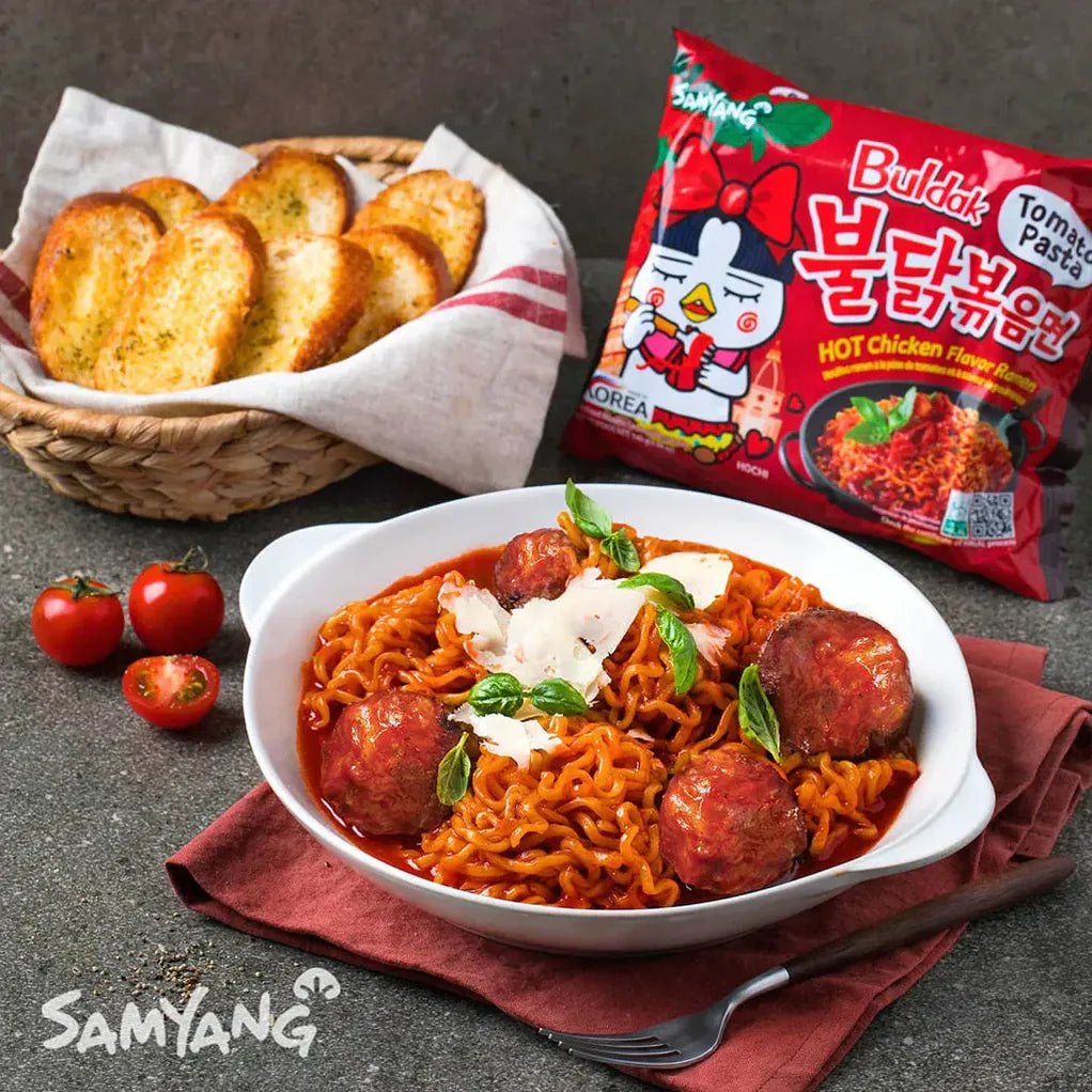 Samyang 5 Pack Buldak Tomato Pasta Spicy Chicken Flavor Ramen - OVERRATED