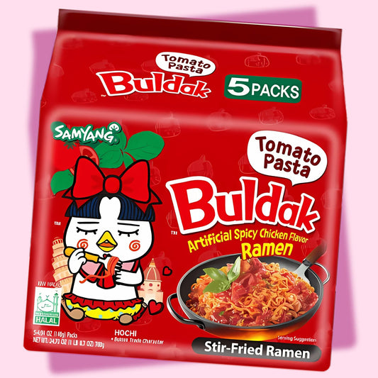 Samyang 5 Pack Buldak Tomato Pasta Spicy Chicken Flavor Ramen - OVERRATED