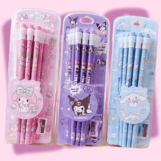 Sanrio 12 Pack Character Pencil Set with Sharpener - OVERRATED