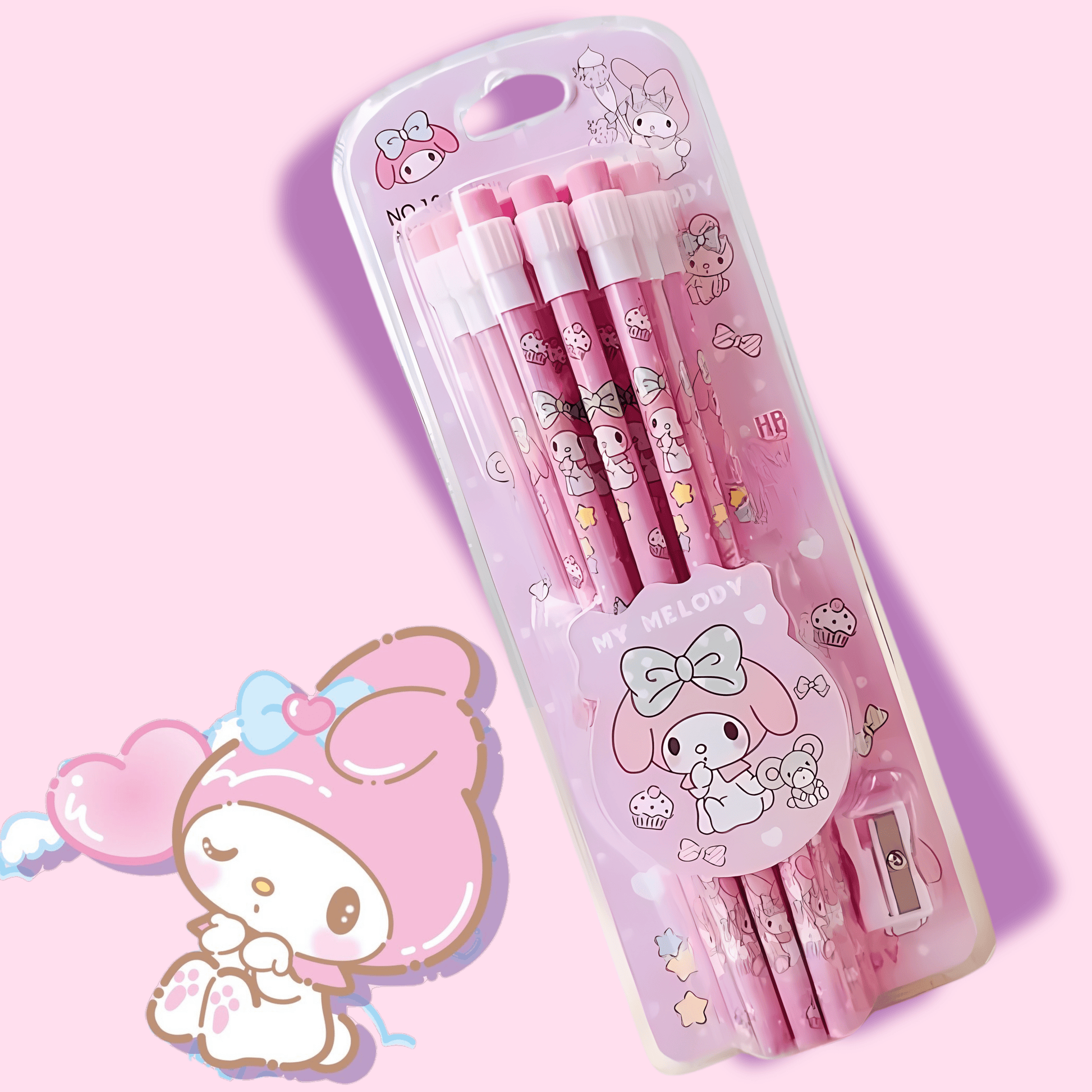 Sanrio 12 Pack Character Pencil Set with Sharpener - OVERRATED