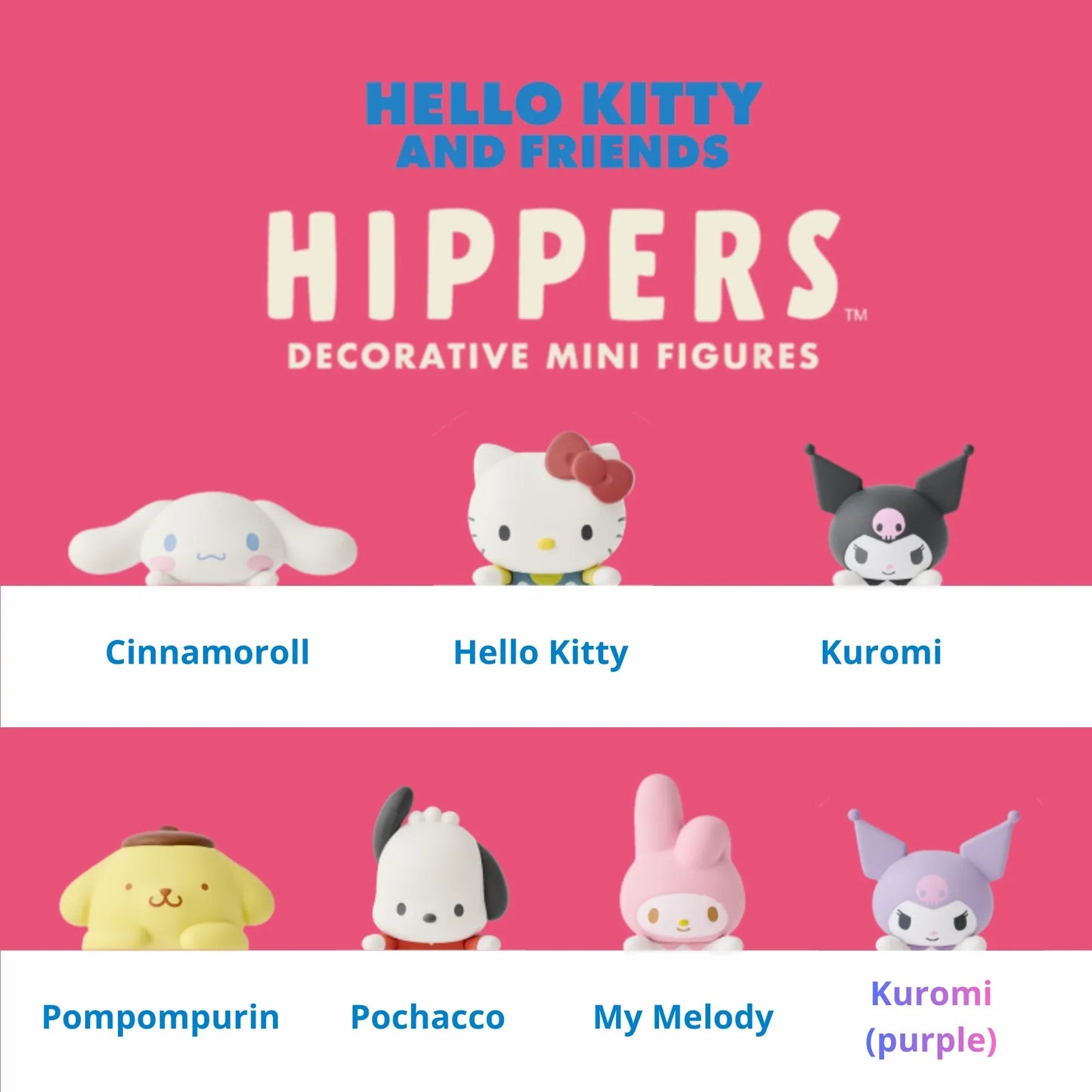 Sanrio blind box figure Hippers series promotional banner - Overrated Korean Beauty & More