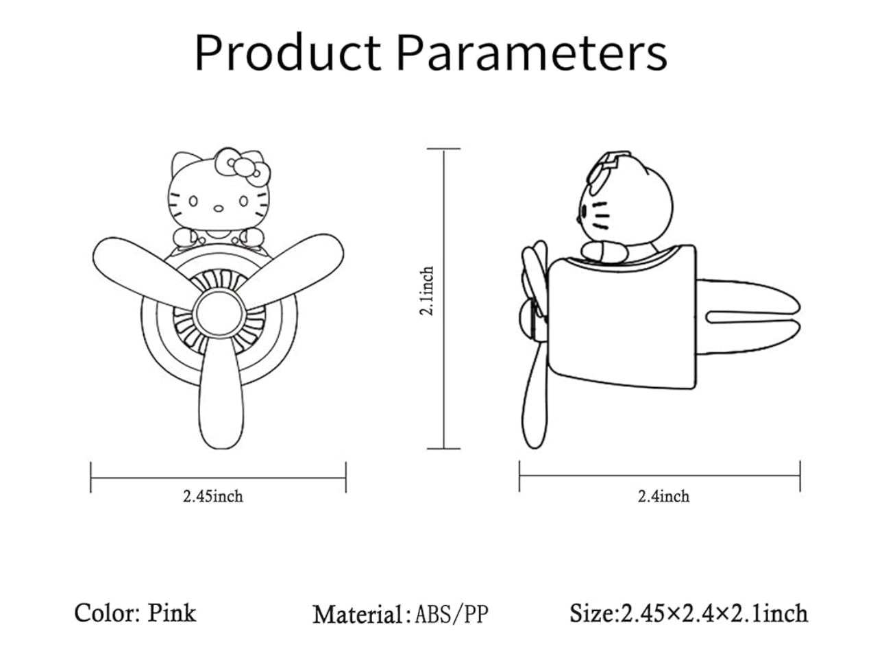 Sanrio Characters Hello Kitty Pilot Car Freshener - OVERRATED