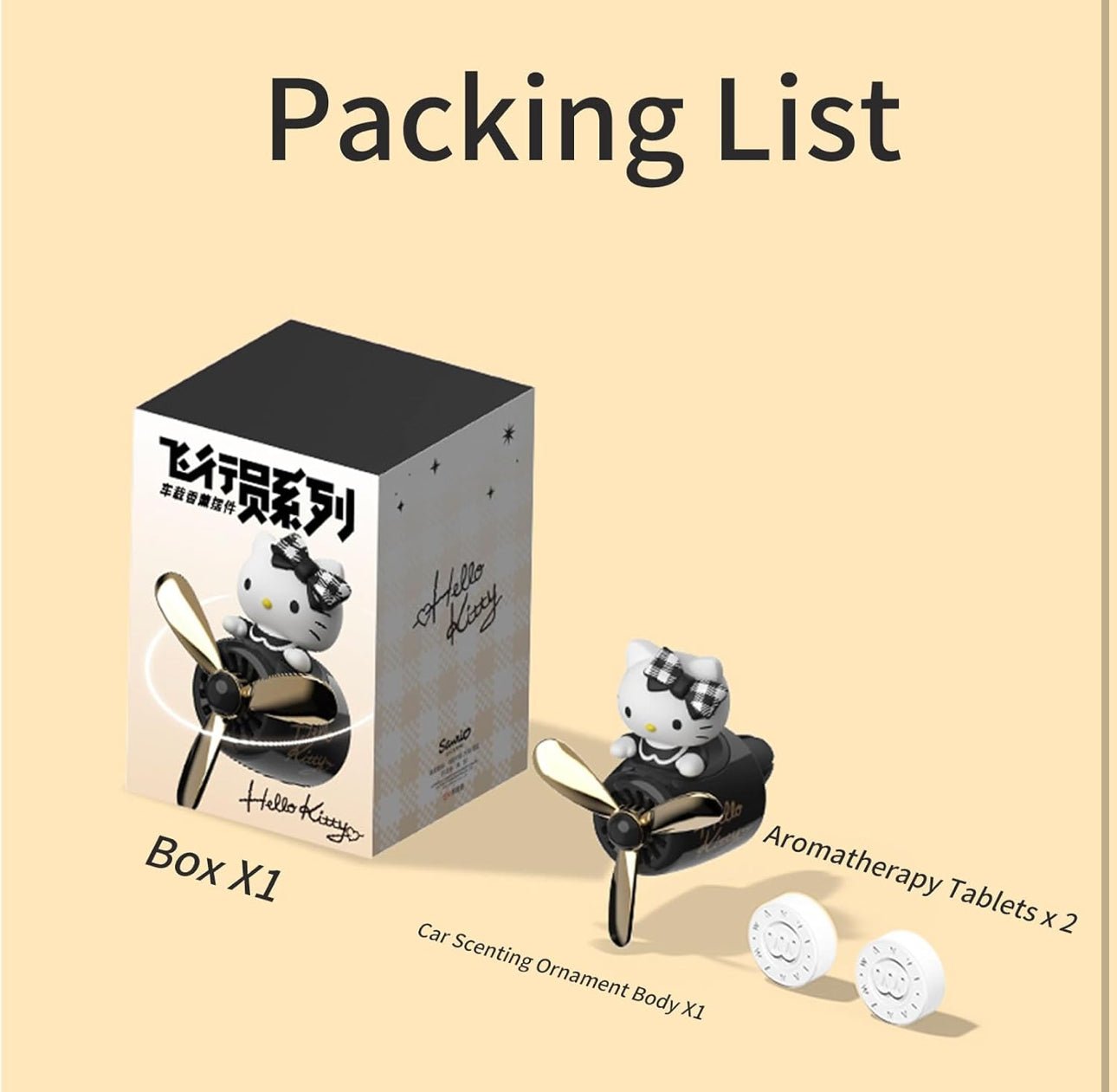 Sanrio Characters Hello Kitty Pilot Car Freshener - OVERRATED