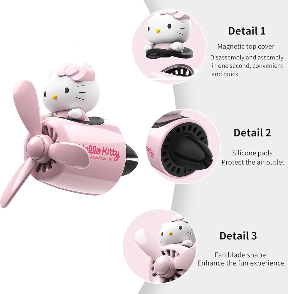 Sanrio Characters Hello Kitty Pilot Car Freshener - OVERRATED