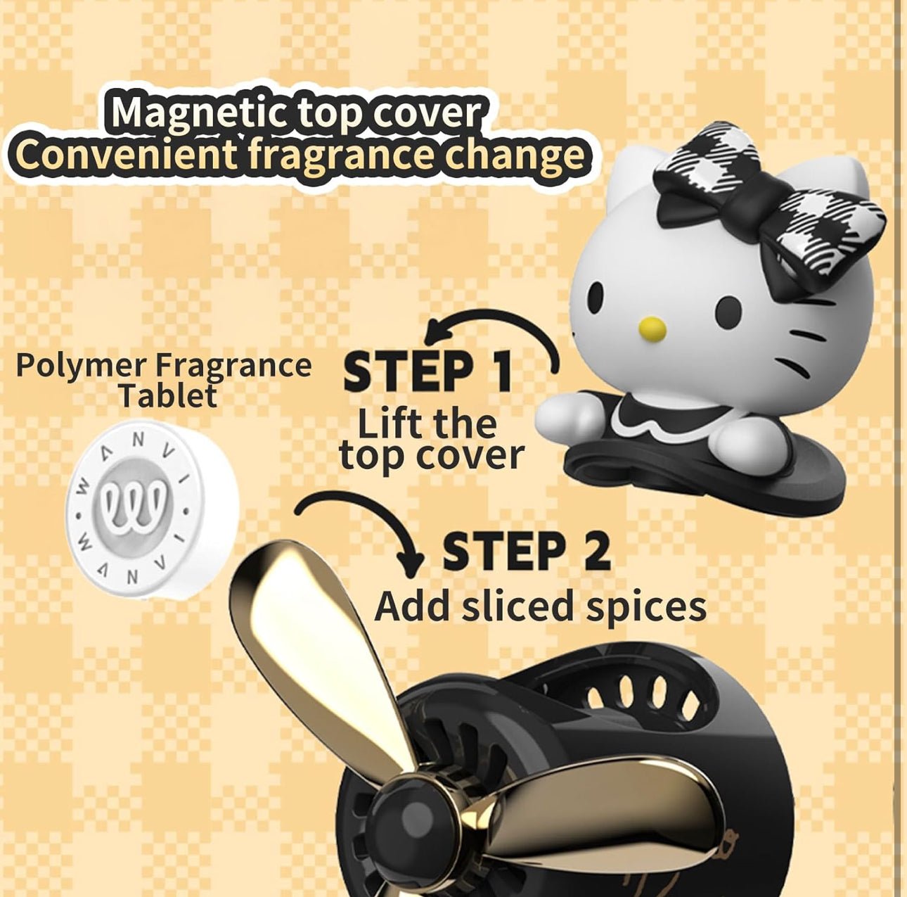 Sanrio Characters Hello Kitty Pilot Car Freshener - OVERRATED