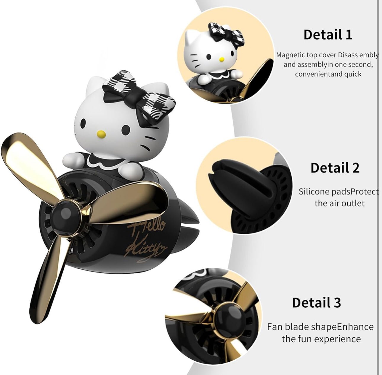 Sanrio Characters Hello Kitty Pilot Car Freshener - OVERRATED