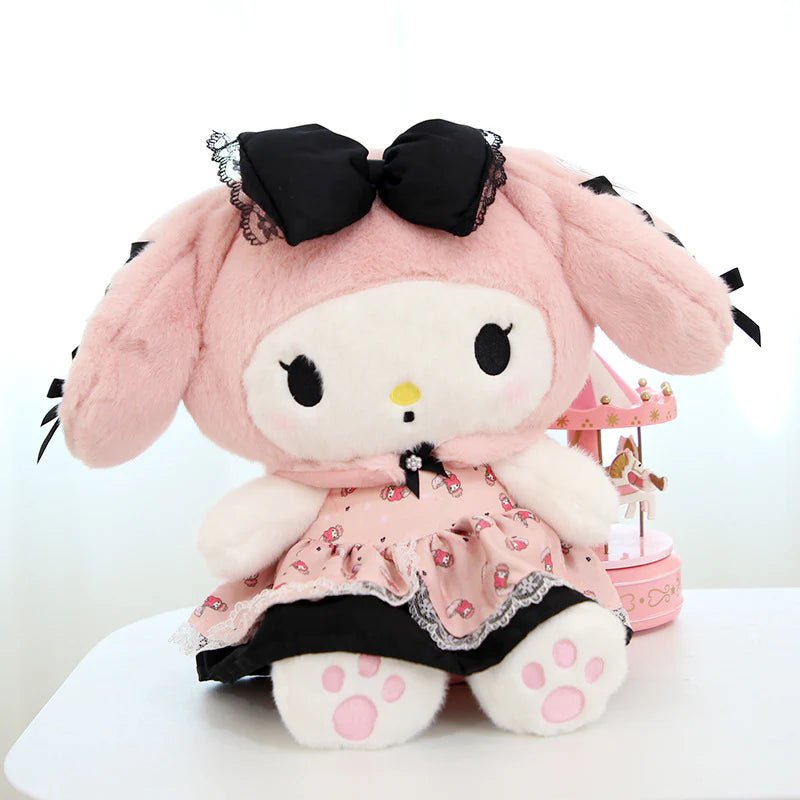 Sanrio Characters My Melody Pink Lolita Dress With Corset Ribbon Details Plushie - OVERRATED