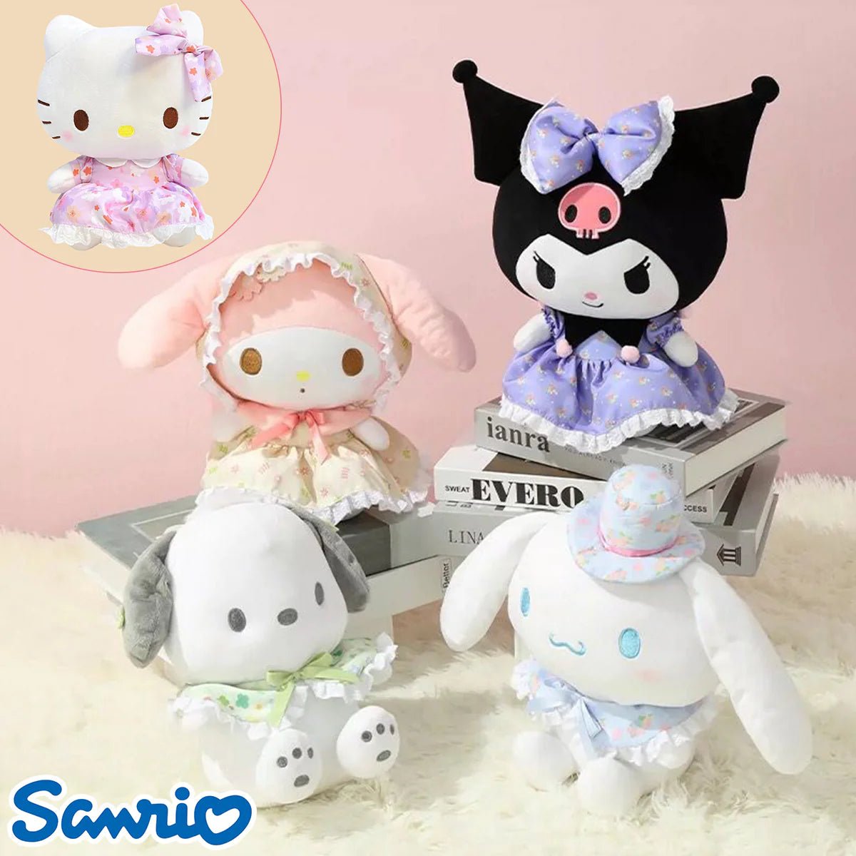 Sanrio Characters Purple Lolita Dress Kuromi Plushie - OVERRATED