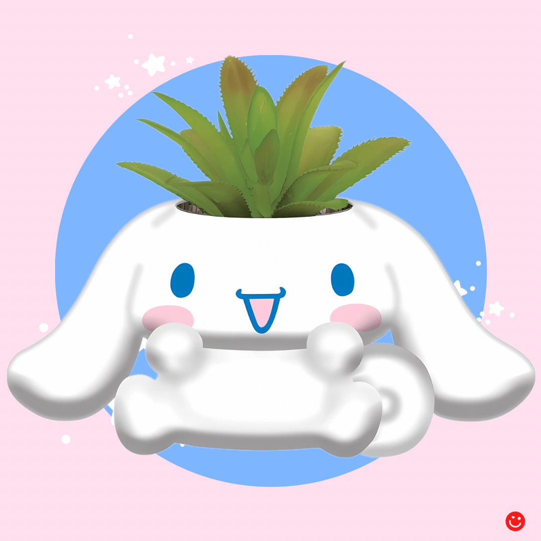 Sanrio Cinnamaroll Mini Ceramic Planter w/ Faux Plant - OVERRATED