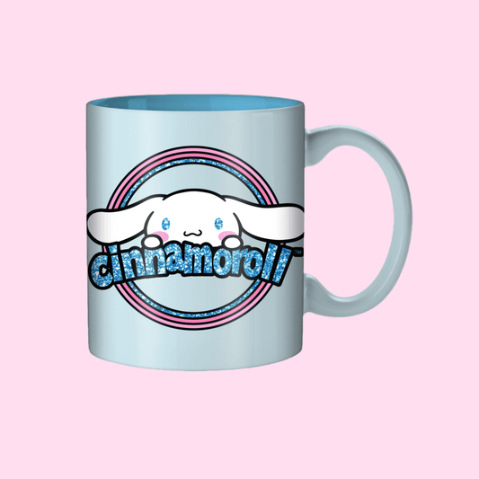 Sanrio CINNAMOROLL RAINBOW FRAME NAME Glitter 20oz Mug - OVERRATED