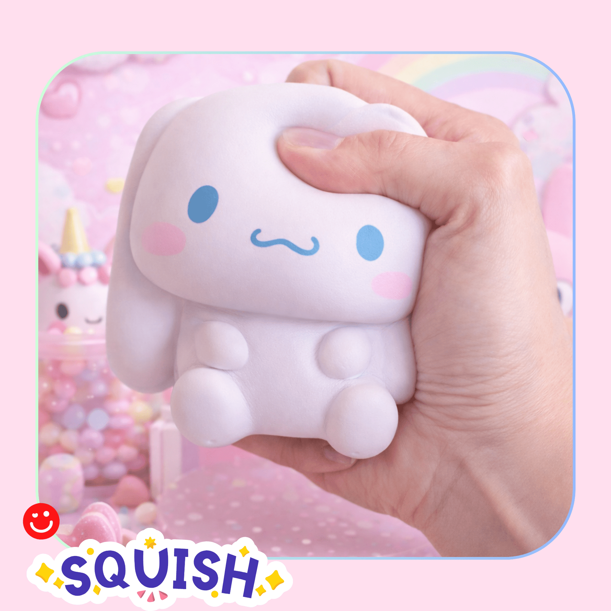 Cinnamoroll squishy toy slow-rise foam texture detail - Overrated Korean Beauty & More