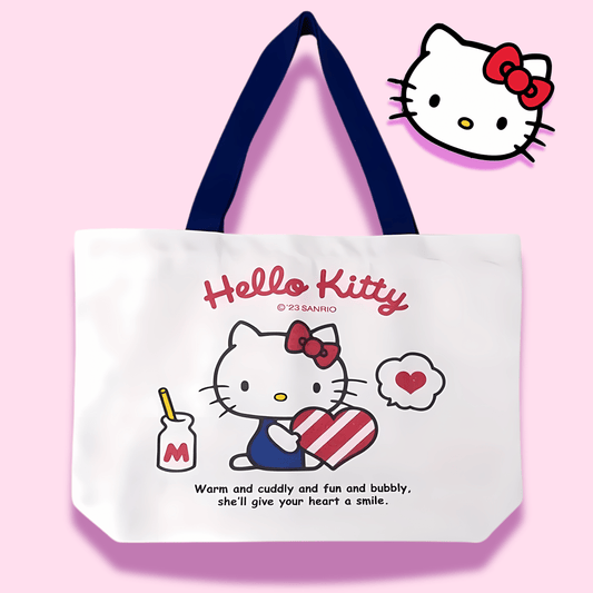 Sanrio Hello Kitty & Friends Heavyweight Canvas Tote with Zipper - OVERRATED