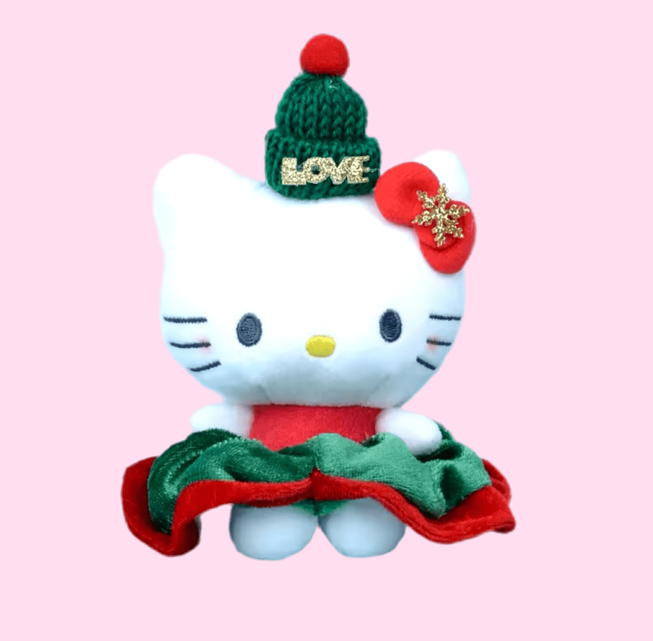 Sanrio Hello Kitty Holiday Mini Plushie with Hair Scrunchie - OVERRATED