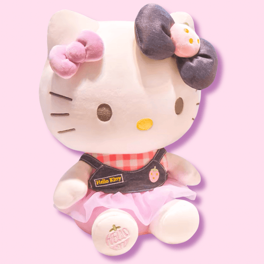 Sanrio Hello Kitty Kawaii Strawberry Overall Tutu Mochi Plushie - OVERRATED