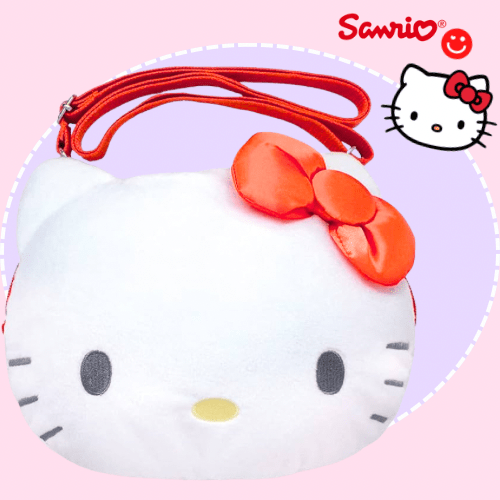 Sanrio Hello Kitty Plush Face Crossbody Bag - OVERRATED