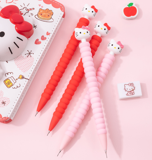 Hello Kitty mechanical pencil silicone 0.5mm Sanrio stationery kawaii - Overrated Korean Beauty & More