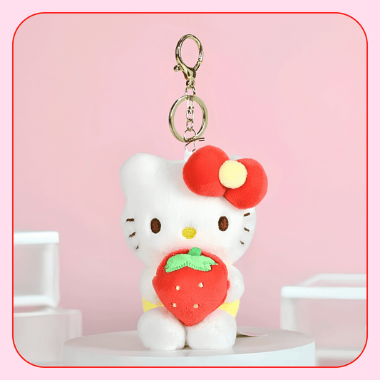 Sanrio Hello Kitty Strawberry Surprise Plush Keychain - OVERRATED