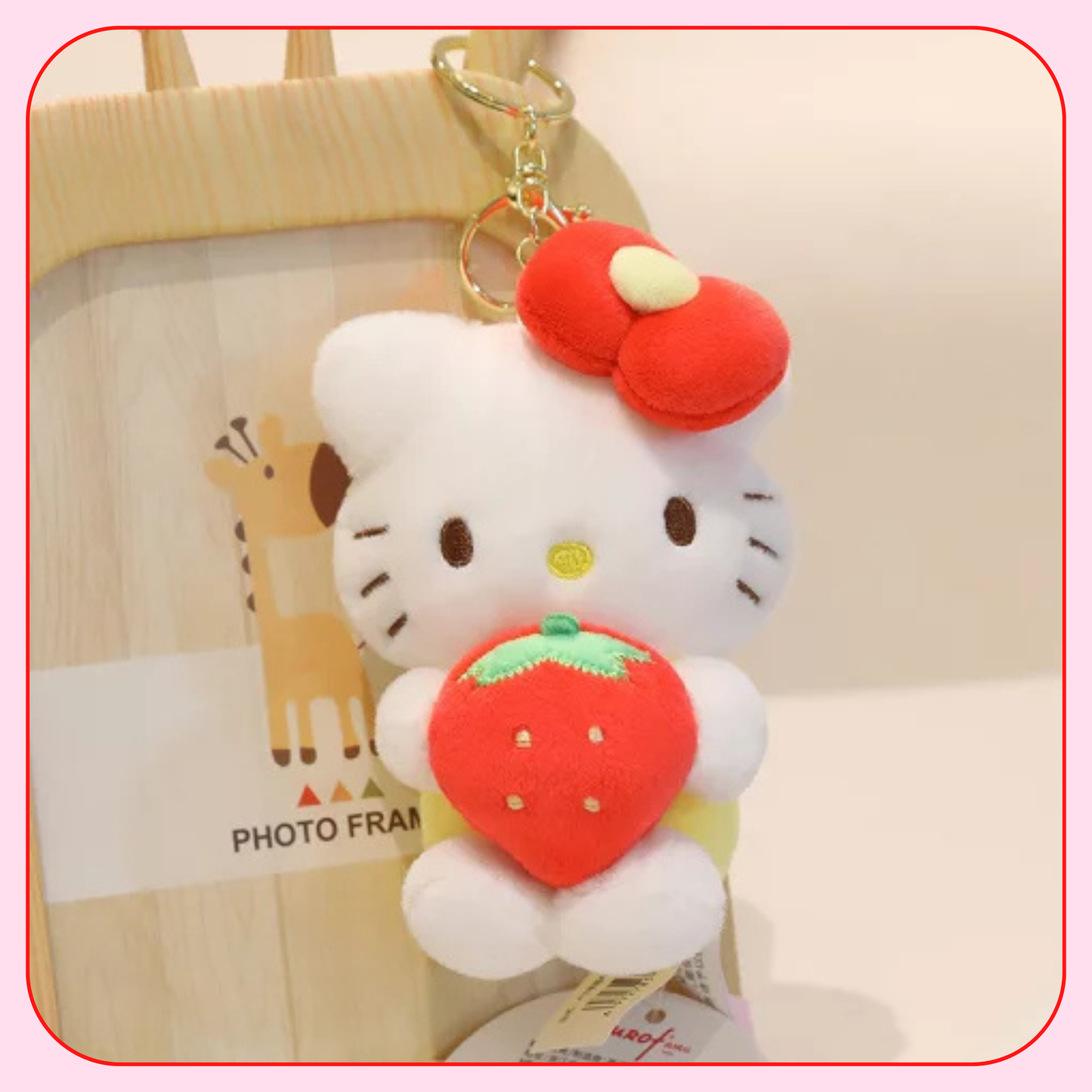 Sanrio Hello Kitty Strawberry Surprise Plush Keychain - OVERRATED
