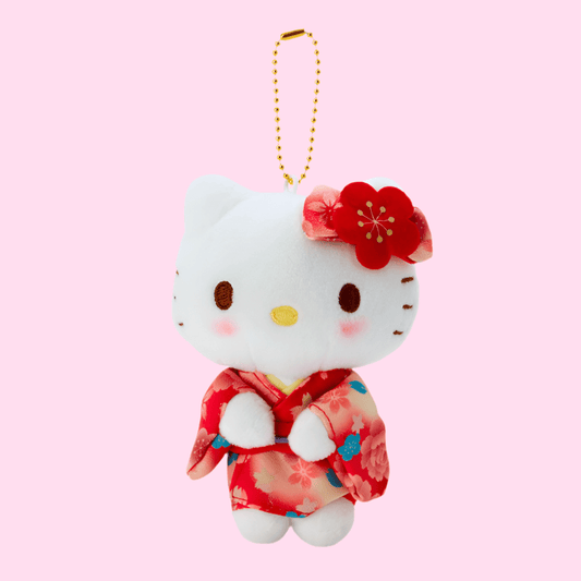Sanrio Japan Hello Kitty Cherry Sakura Kimono Plush Keychain - OVERRATED