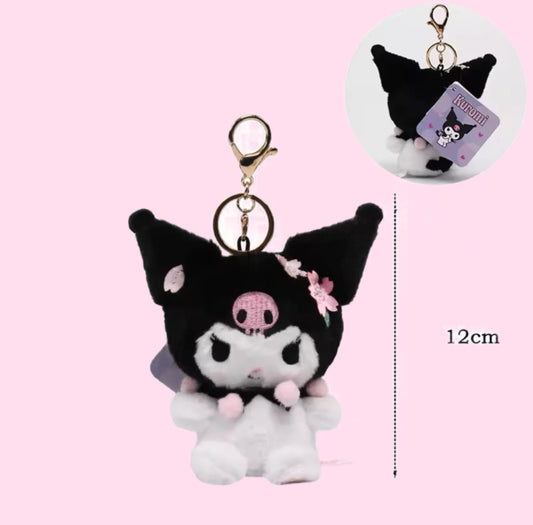 Sanrio Japan Kuromi Sakura Keychain Plushie - OVERRATED