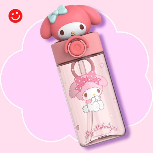 Sanrio Kawaii Character 3D Top Water Bottle - OVERRATED