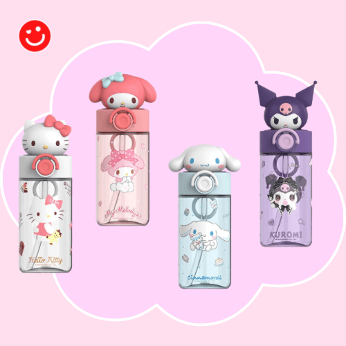 Sanrio Kawaii Character 3D Top Water Bottle - OVERRATED