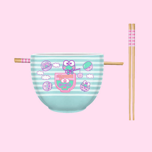 Sanrio Keroppi Fishing on Ramen Bowl 20oz Ceramic Ramen Bowl - OVERRATED