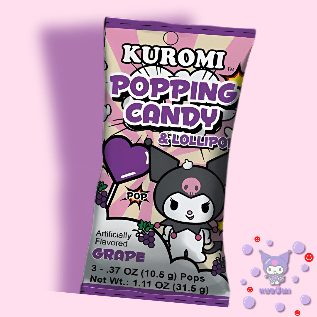 Sanrio Kuromi Grape Popping Candy & Lollipop - OVERRATED