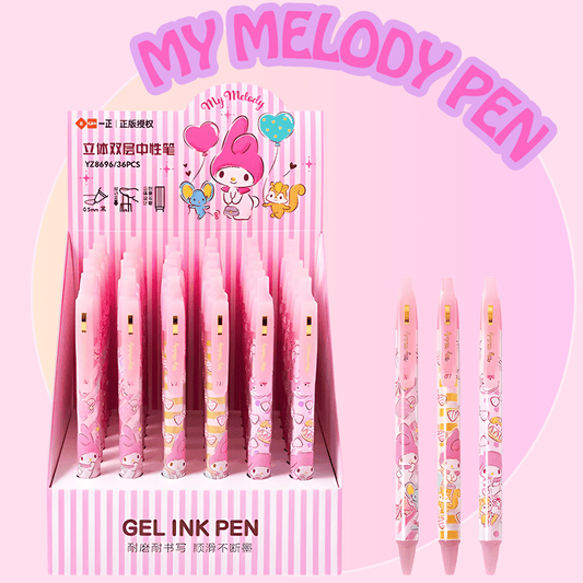 My Melody pen Sanrio Sweet Dreams gel ink pink barrel stationery - Overrated Korean Beauty & More