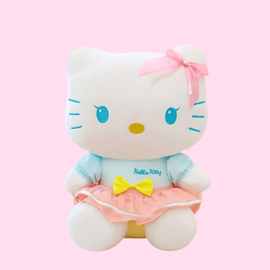 Sanrio Official Hello Kitty Pastel Bow & Skirt Plushie - OVERRATED