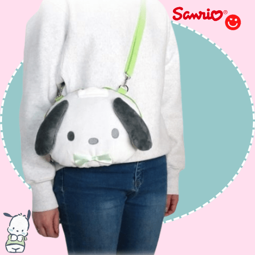 Sanrio Pochacco Plush Face Crossbody Bag - OVERRATED