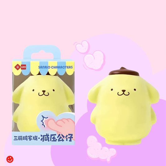 Pompompurin squishy toy soft slow-rising kawaii Sanrio stress relief figure - Overrated Korean Beauty & More