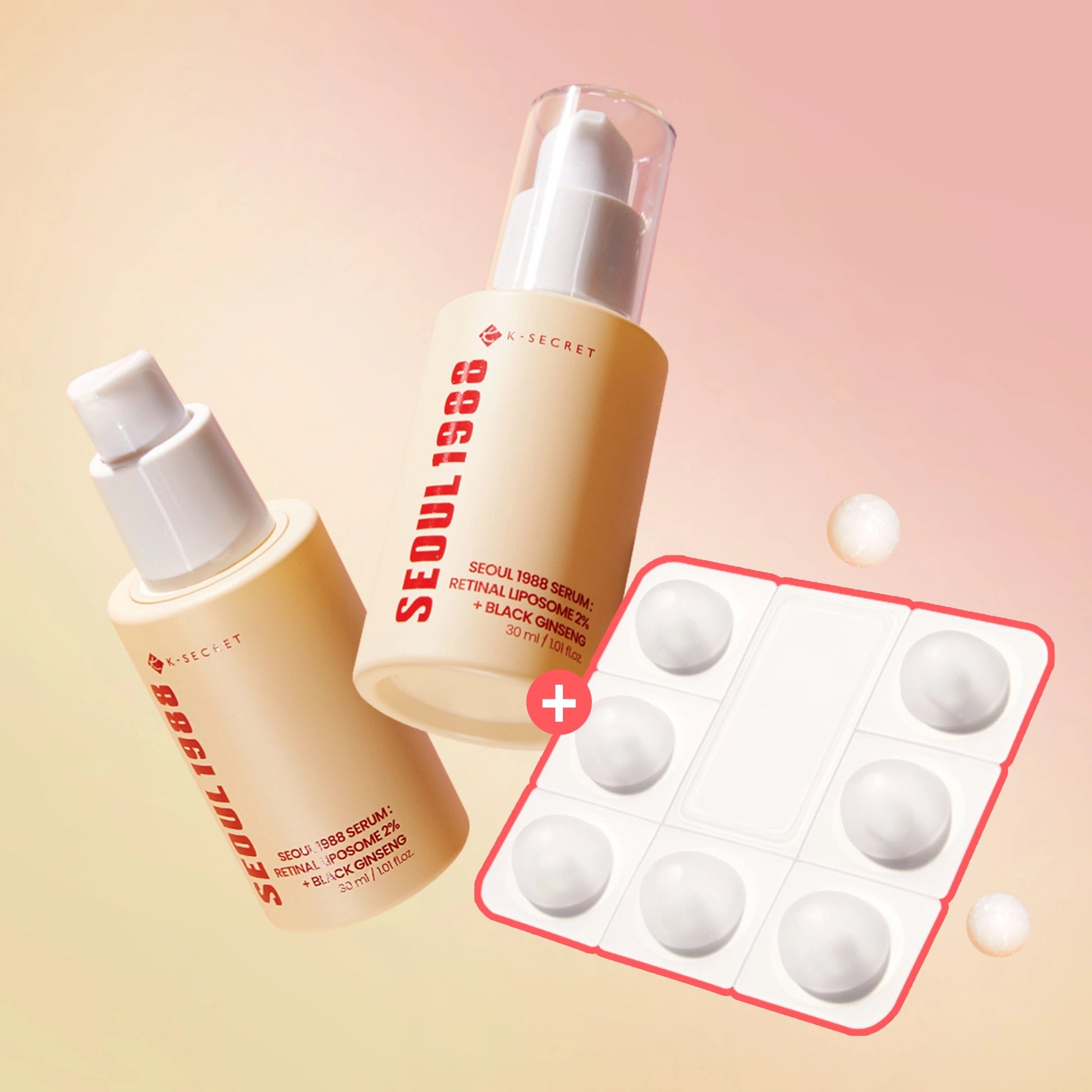 Korean retinal black ginseng serum with collagen ball K-beauty - Overrated Korean Beauty & More