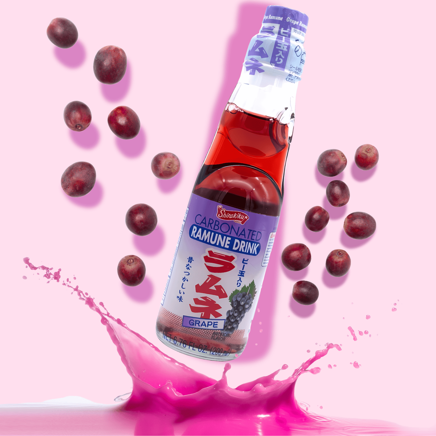 Shirakiku Grape Ramuné, Premium Carbonated Soft Drink - OVERRATED