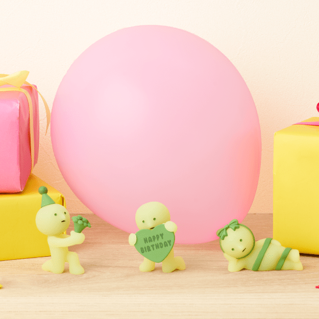 Smiski blind box Birthday Series party balloon figure - Overrated Korean Beauty & More