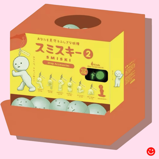 Smiski blind box gashapon strap accessories packaging view - Overrated Korean Beauty & More