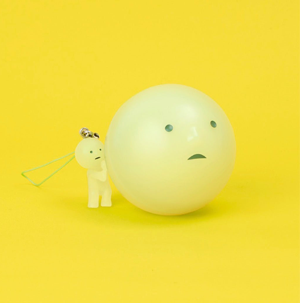 Smiski gashapon figure yellow Smiski Lounging pose collectible - Overrated Korean Beauty & More